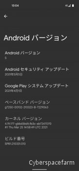 Pixel5 x Android 12(beta)